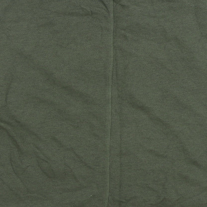 Brand and care label for Anko women’s green cotton pullover sweatshirt, size UK 10, pullover