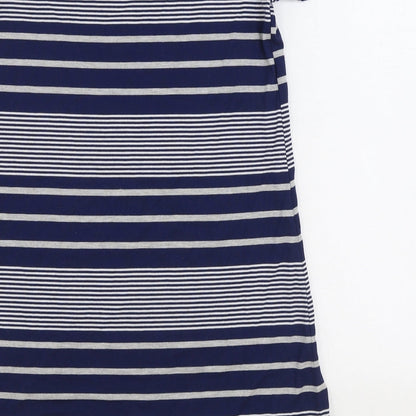 Cotton On Womens Blue Striped Cotton T-Shirt Dress Size XS Round Neck Pullover