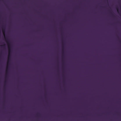 SheIn Womens Purple Polyester Basic Blouse Size XL V-Neck