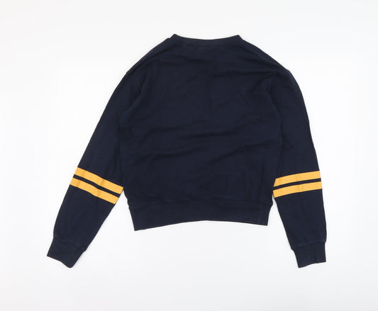 H&M Womens Blue Cotton Pullover Sweatshirt Size XS Pullover