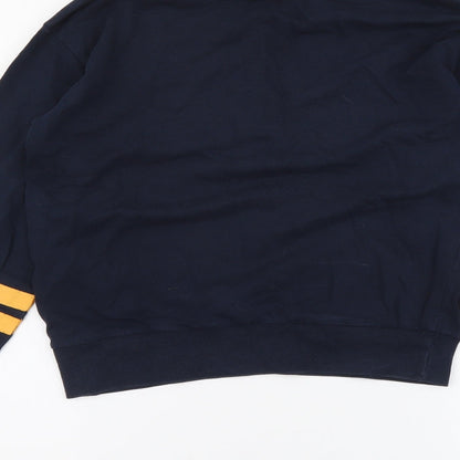 H&M Womens Blue Cotton Pullover Sweatshirt Size XS Pullover