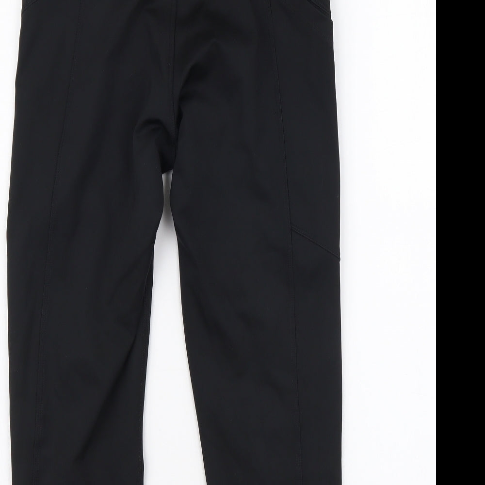 Marks and Spencer Womens Black Polyester Jogger Leggings Size 8 L20 in Regular Drawstring