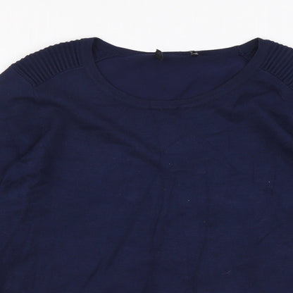 Womens UK Size 8 Preworn Blue Pullover Jumper