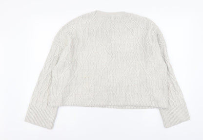 Womens UK Size M River Island Grey Pullover Jumper