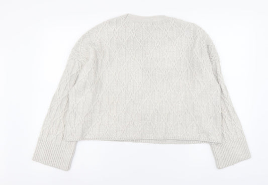 Womens UK Size M River Island Grey Pullover Jumper
