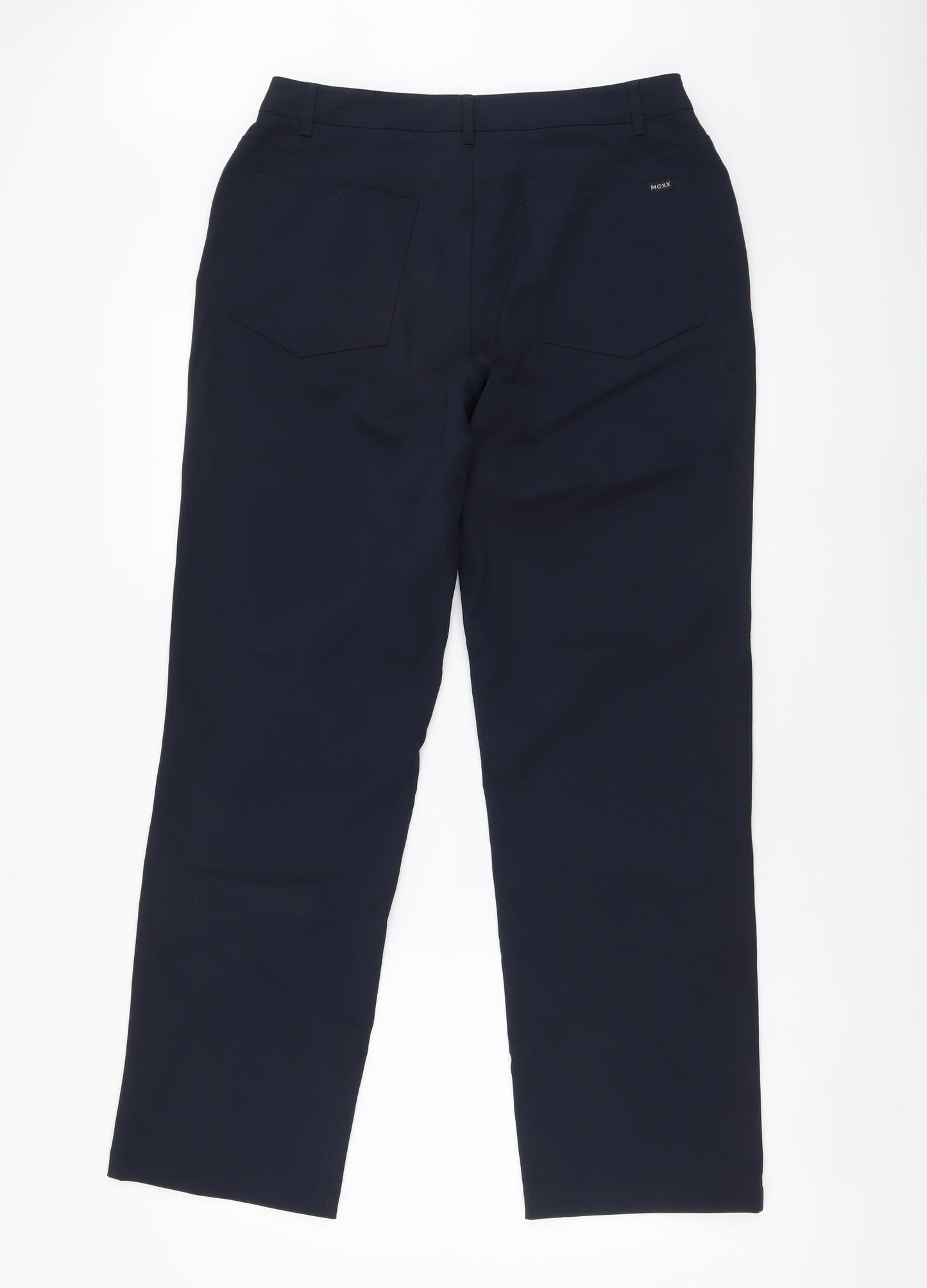 Mexx Womens Blue Nylon Trousers Size 16 L30.5 in Regular Button
