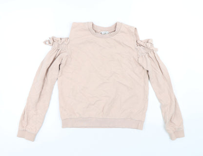 Candy Girls Pink Cotton Pullover Sweatshirt Size 13 Years