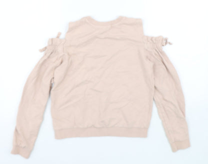 Candy Girls Pink Cotton Pullover Sweatshirt Size 13 Years