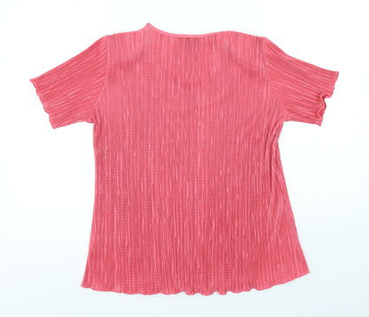Womens UK Size M Forever Pink Basic T-Shirt