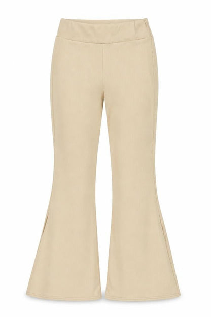 T.F.L Womens Beige Polyester Trousers Size 14 L33 in Regular