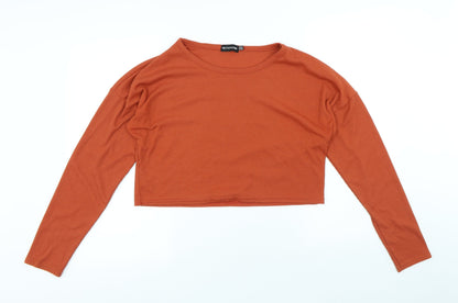 Womens UK Size 12 PRETTYLITTLETHING Orange Basic T-Shirt