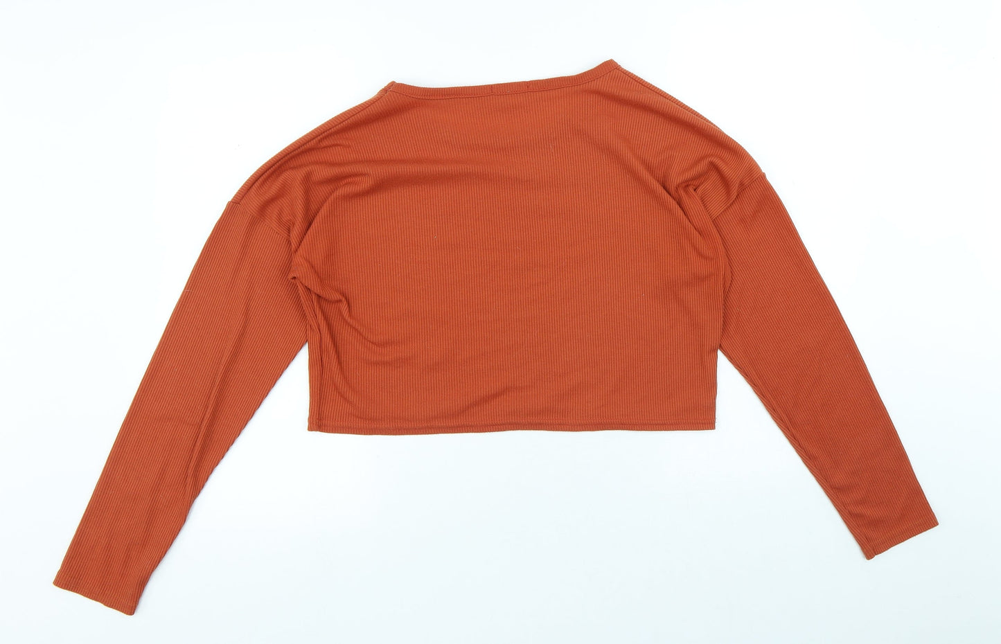 Womens UK Size 12 PRETTYLITTLETHING Orange Basic T-Shirt