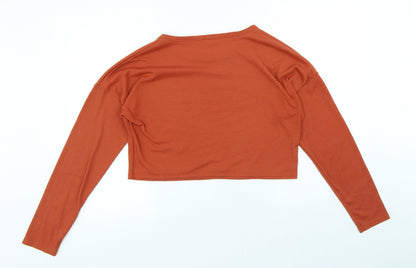 Womens UK Size 12 PRETTYLITTLETHING Orange Basic T-Shirt