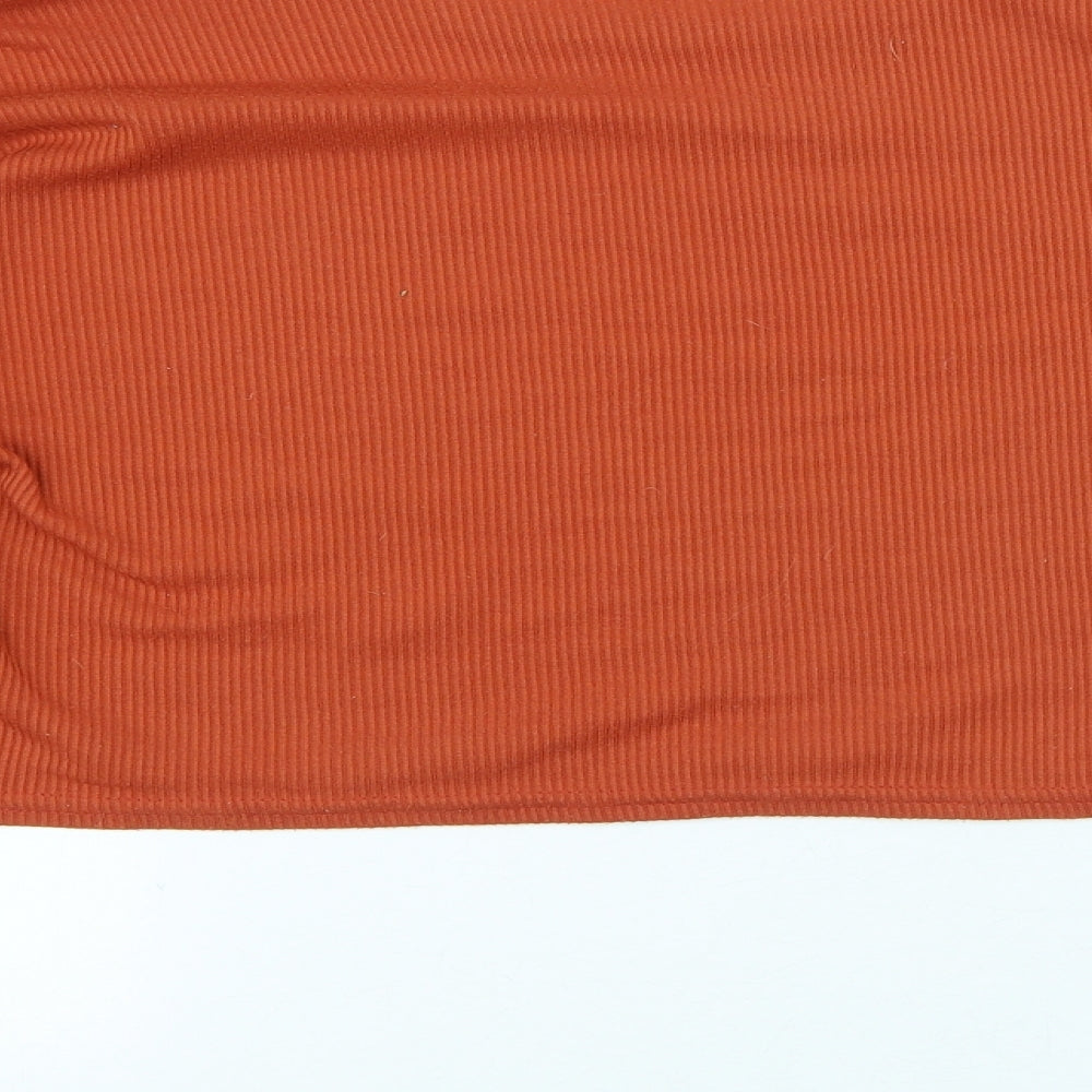 Womens UK Size 12 PRETTYLITTLETHING Orange Basic T-Shirt