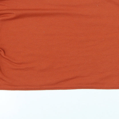 Womens UK Size 12 PRETTYLITTLETHING Orange Basic T-Shirt