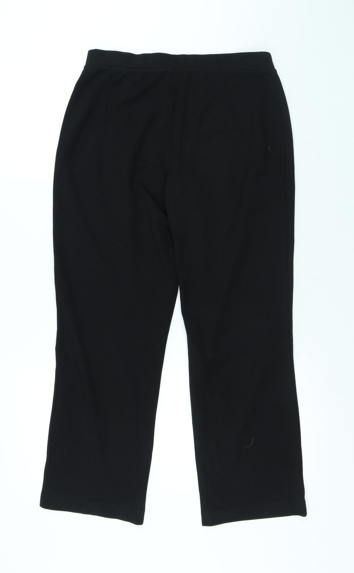 Picadilly Womens Black Polyester Trousers Size L L26 in Regular