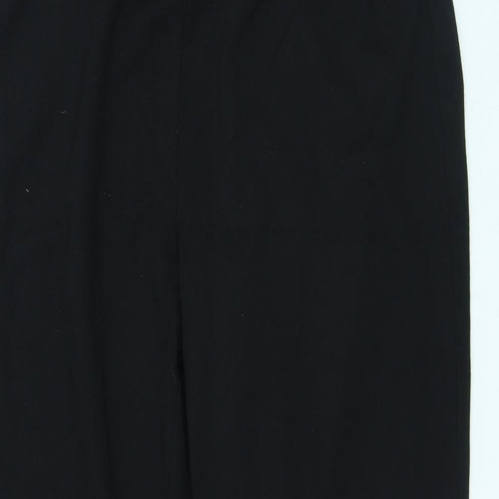 Picadilly Womens Black Polyester Trousers Size L L26 in Regular