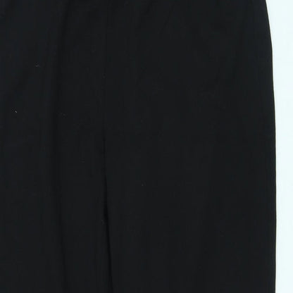 Picadilly Womens Black Polyester Trousers Size L L26 in Regular