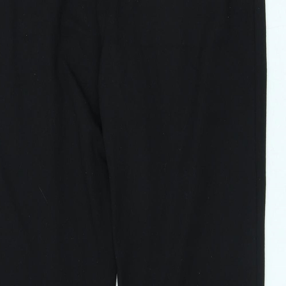 Picadilly Womens Black Polyester Trousers Size L L26 in Regular
