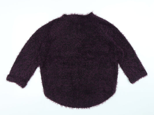 Womens UK Size M Bonmarché Purple Pullover Jumper