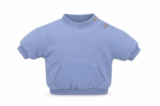 George Boys Blue Cotton Pullover Jumper Size 0-3 Months Button
