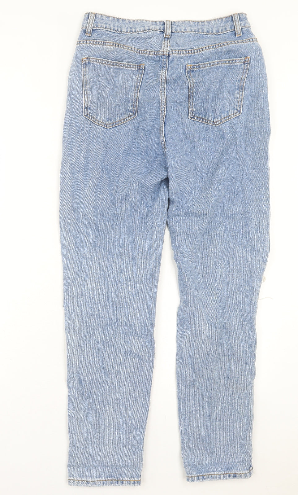 SheIn Womens Blue Cotton Straight Jeans Size M L28 in Regular Button