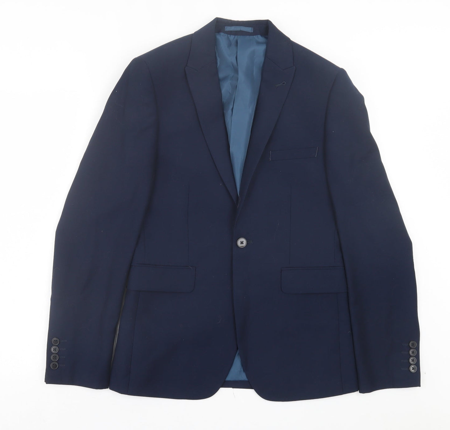 Mens UK Size 36 Burton Regular Blue Suit