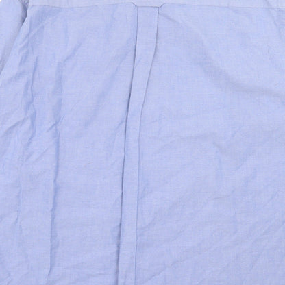Stone Bay Mens Blue Cotton Button-Up Size L Collared Button - Pocket Detail