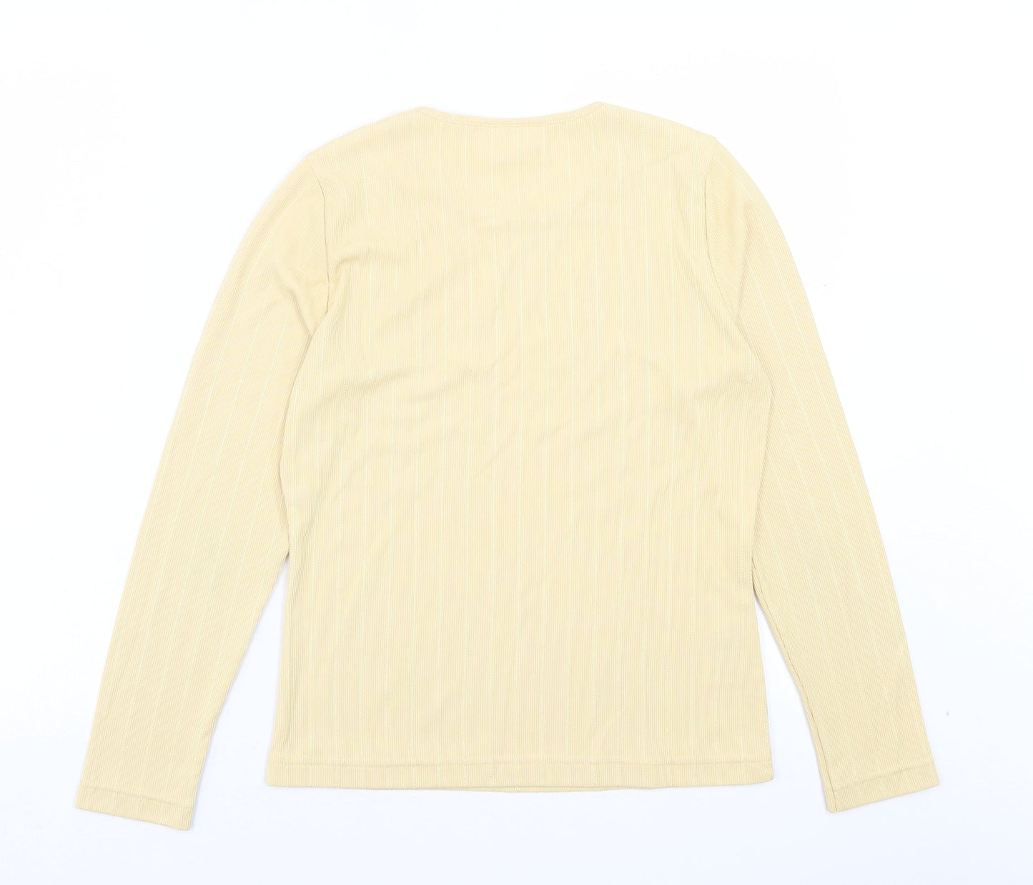 Womens UK Size 8 Country Casuals Yellow Basic T-Shirt