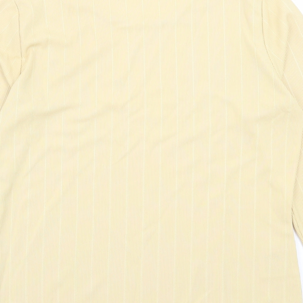 Womens UK Size 8 Country Casuals Yellow Basic T-Shirt