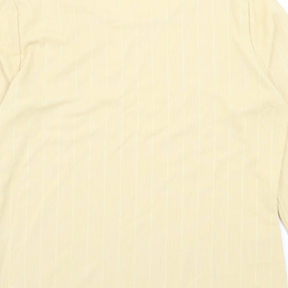 Womens UK Size 8 Country Casuals Yellow Basic T-Shirt