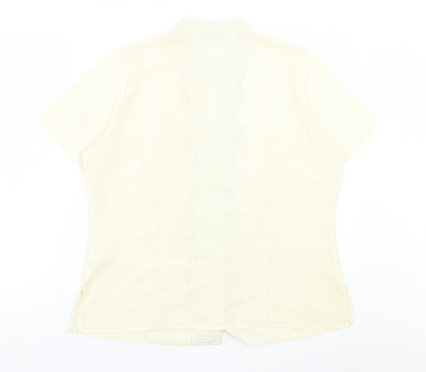 Womens UK Size 16 Marks and Spencer Ivory Basic Button-Up