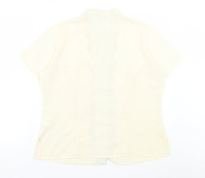 Womens UK Size 16 Marks and Spencer Ivory Basic Button-Up