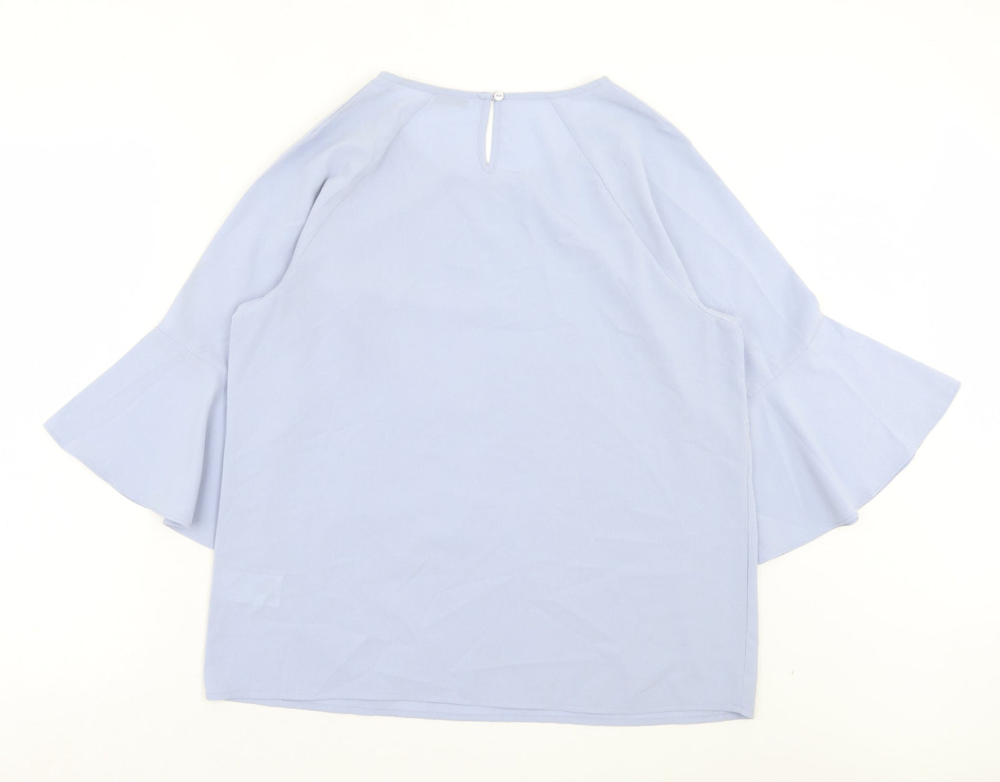 Damart Womens Blue Polyester Basic T-Shirt Size 16 Crew Neck