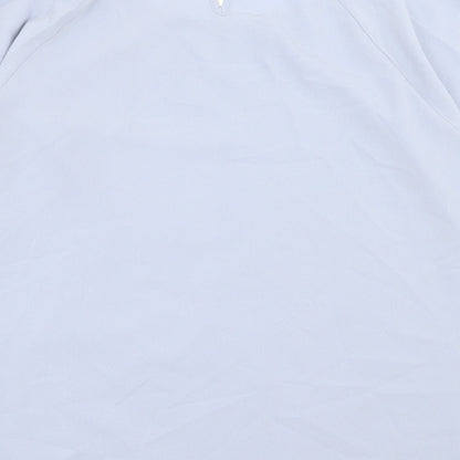 Damart Womens Blue Polyester Basic T-Shirt Size 16 Crew Neck