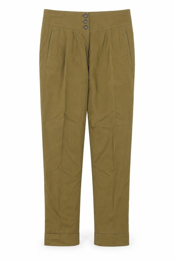 Womens UK Size 6 Topshop Regular Fit  Green Trousers