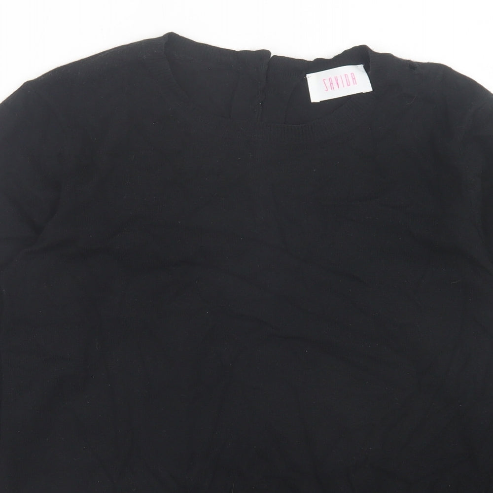 Womens UK Size S Savida Black Pullover Jumper