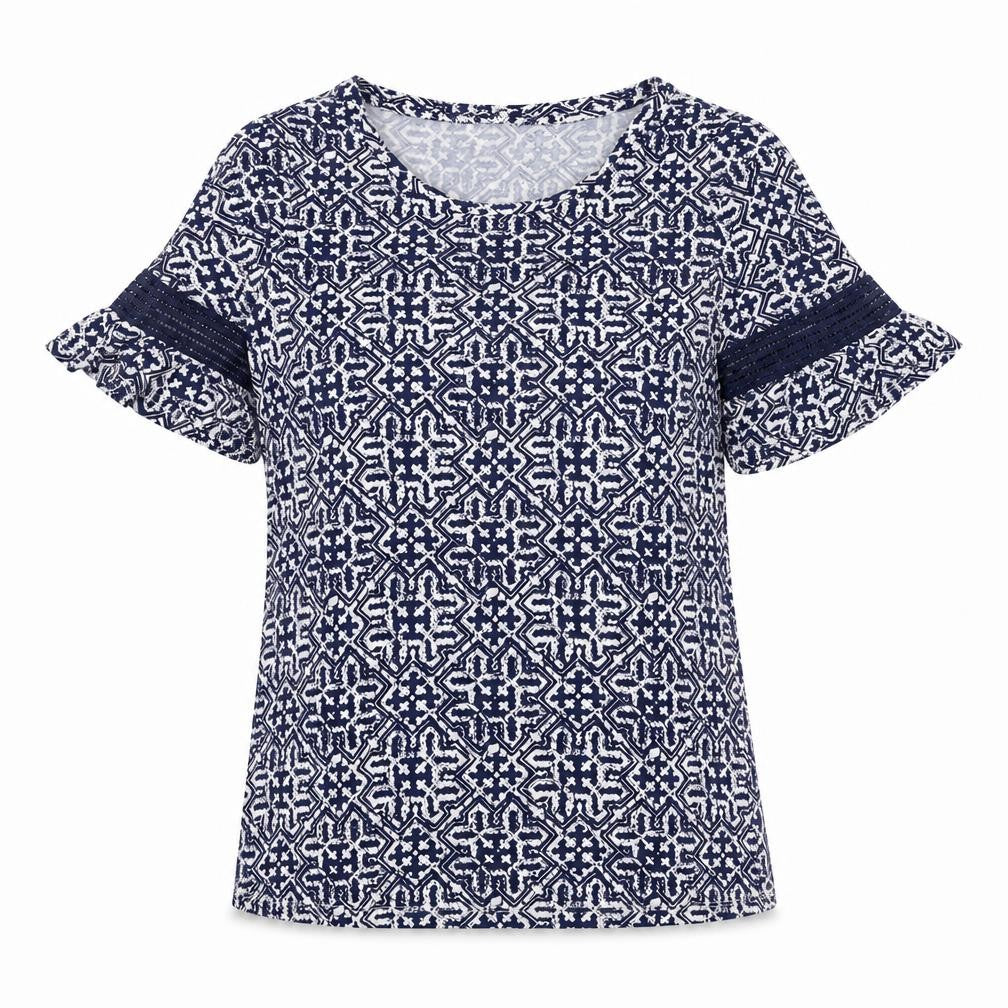 Womens UK Size 8 F&F Blue Basic T-Shirt