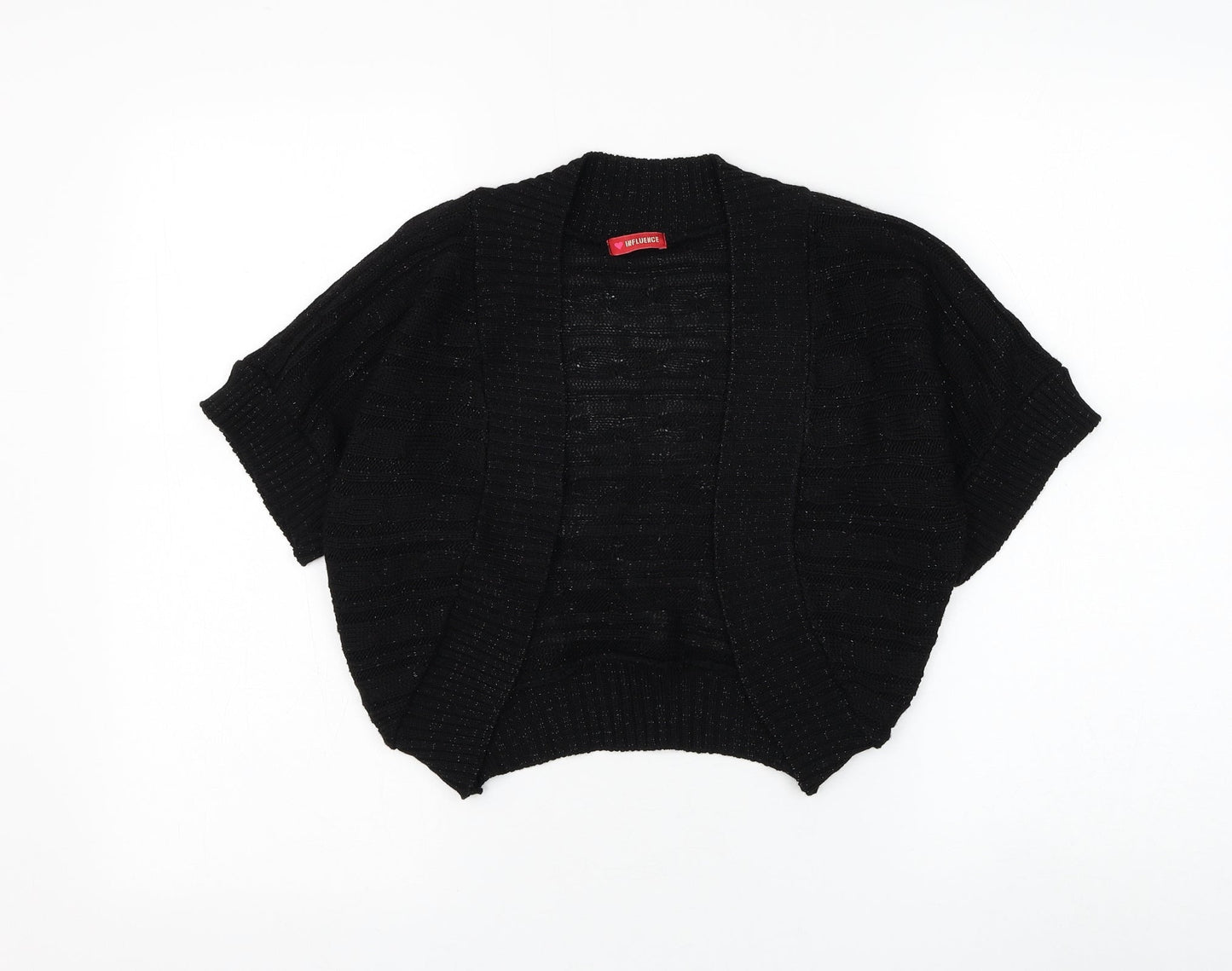 Womens UK Size S Influence Black Cardigan Jumper