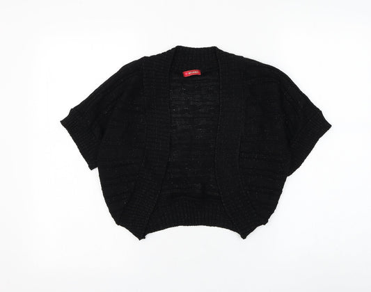 Influence Womens Black V-Neck Acrylic Cardigan Jumper Size S