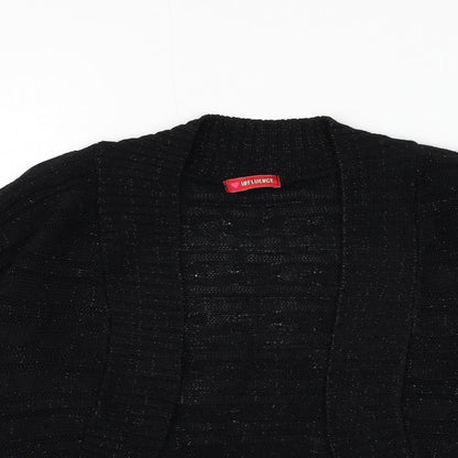 Womens UK Size S Influence Black Cardigan Jumper