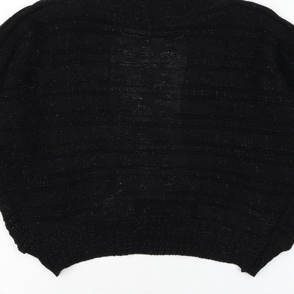 Womens UK Size S Influence Black Cardigan Jumper