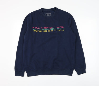 Womens UK Size S Pull&Bear Blue Pullover Sweatshirt
