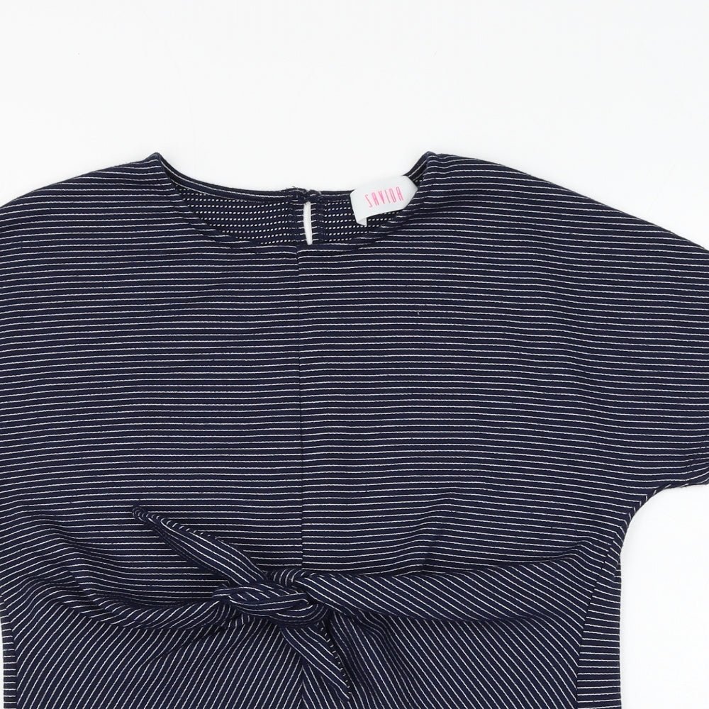 Womens UK Size M Savida Blue Basic T-Shirt