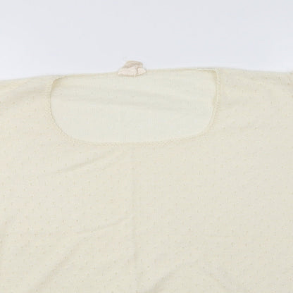 Duke Womens Ivory Round Neck Cotton Pullover Jumper Size 18
