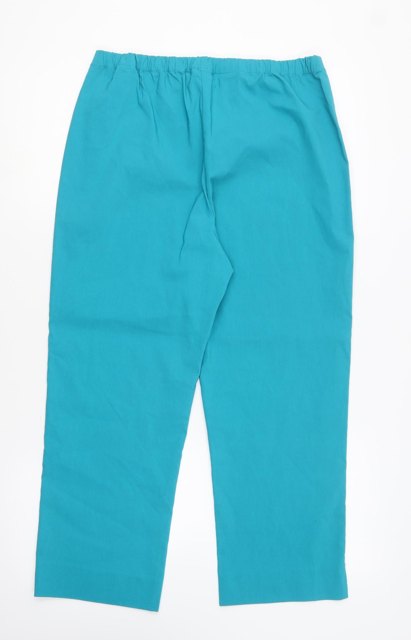 Blue Illusion Womens Blue Viscose Trousers Size L L24 in Regular