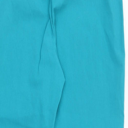 Blue Illusion Womens Blue Viscose Trousers Size L L24 in Regular