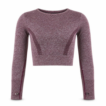 PRETTYLITTLETHING Womens Purple Polyamide Cropped T-Shirt Size L Round Neck Pullover