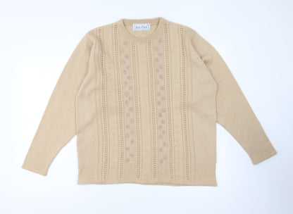 Womens UK Size L Jan Eva Brown Pullover Jumper