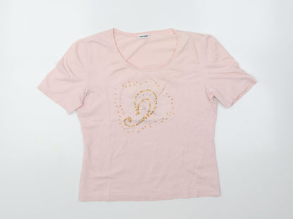 Womens UK Size 12 Gerry Weber Pink Basic T-Shirt